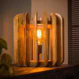 Table light Hiram HomeHaven Brown LxBxH 40x40x40 Mango wood Nnb