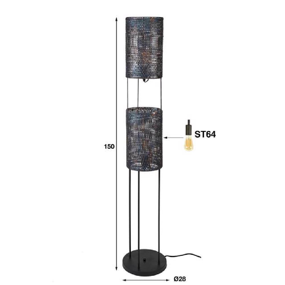 Floor lamp Lennox HomeHaven Black LxBxH 155x31x30 Metal Nnb