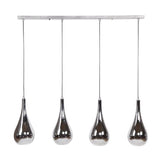 Pendant Light Rider HomeHaven Silver LxBxH 124x61x32 Glass Nnb