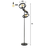 Floor lamp Kimball HomeHaven Black LxBxH 57x38x26 Metal Nnb